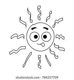summer sun crazy kawaii character