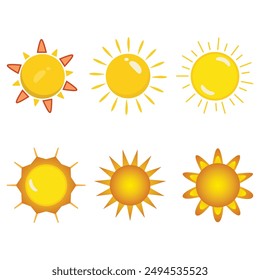 Summer Sun Design Clipart Sublimation Set