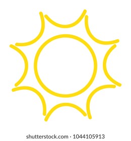 summer sun drawing icon