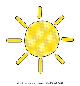 summer sun drawing icon