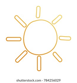 summer sun drawing icon