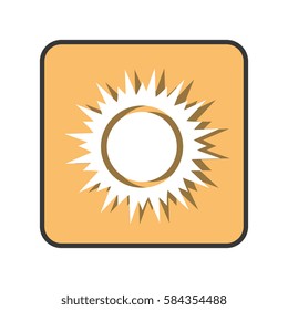 summer sun emblem isolated icon