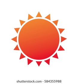 summer sun emblem isolated icon