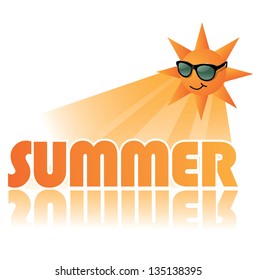 Summer Sun. EPS 8 vector, grouped for easy editing. No open shapes or paths.