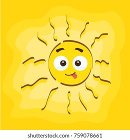 summer sun face cartoon