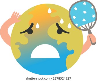 Summer sun feeling hot vector illustration