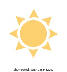 summer sun fill style icon vector illustration design