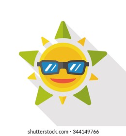 summer sun flat icon