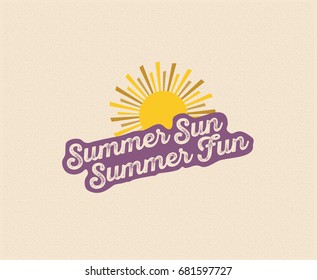 Summer Sun, Summer Fun Poster Illustration