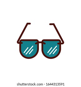 diseño de ilustración vectorial de estilo plano accesorio de lentes solares de verano