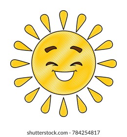 summer sun happy kawaii character
