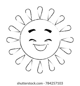 summer sun happy kawaii character