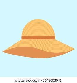 Summer sun hat, vector illustration.