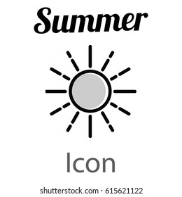 Summer sun icon 