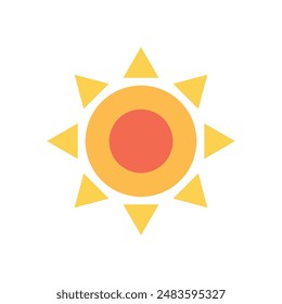 summer sun icon abstract background vector illustration