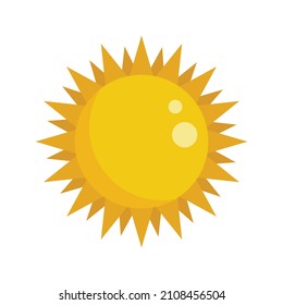 Summer sun icon. Flat illustration of summer sun vector icon isolated on white background
