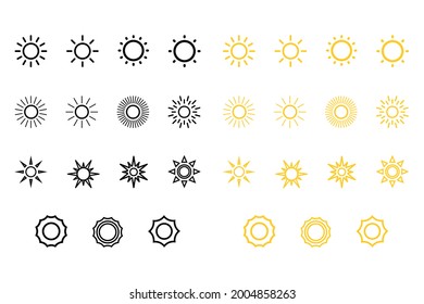 Summer Sun Icon Line Design