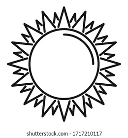 Icono del sol de verano. Icono del vector de sol de verano para el diseño web aislado en fondo blanco