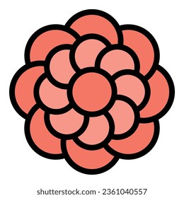 Summer sun icon outline vector. Diving boat. Vacation fun color flat