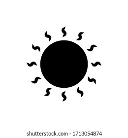 Icono del sol de verano en diseño plano moderno