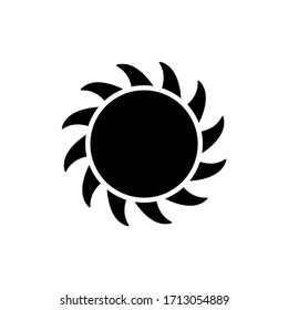 Summer sun icon in trendy flat design