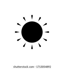 Summer sun icon in trendy flat design