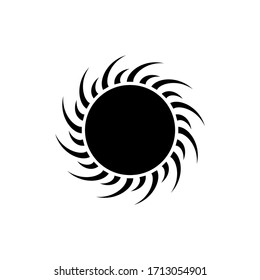 Summer sun icon in trendy flat design