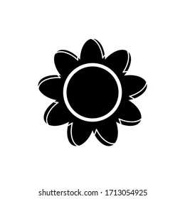 Summer sun icon in trendy flat design
