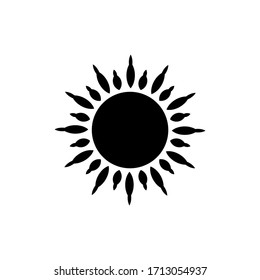 Summer sun icon in trendy flat design