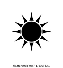 Summer sun icon in trendy flat design