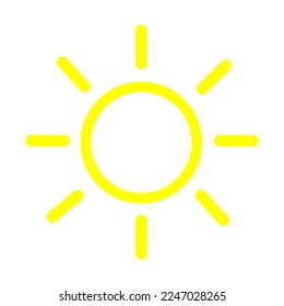 Ilustración del diseño del vector del icono del sol de verano