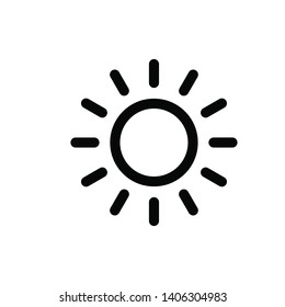 Summer sun icon, vector illustration.