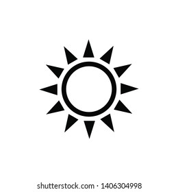 Summer sun icon, vector illustration.