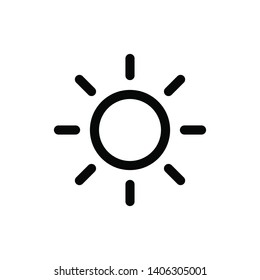 Summer sun icon, vector illustration.