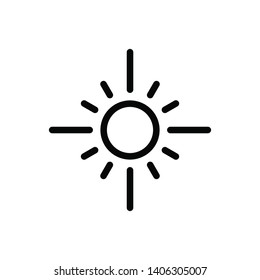 Summer sun icon, vector illustration.