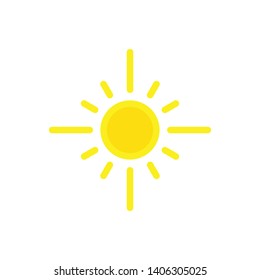 Summer sun icon, vector illustration.