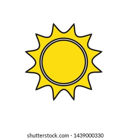 SUMMER SUN ICON, VECTOR ILLUSTRATION