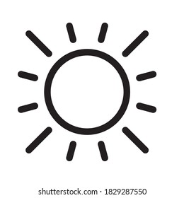 Summer Sun Icon Vector Illustration Design
