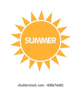 Summer sun icon. Vector illustration