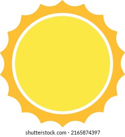 Summer Sun Icon White Background Vector