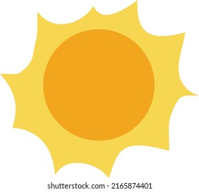 Summer Sun Icon White Background Vector