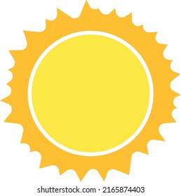 Summer Sun Icon White Background Vector