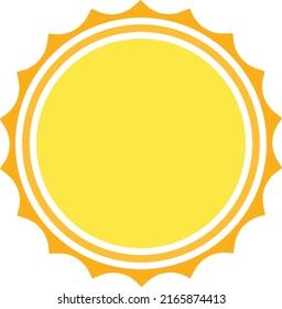 Vector de fondo blanco del icono del sol de verano