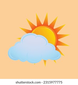summer sun illustration 2D vector legokjambe
