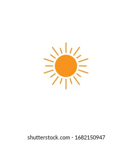 Summer sun illustration  logo vector template