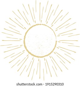 Sol de verano, ilustración, vector sobre un fondo blanco.