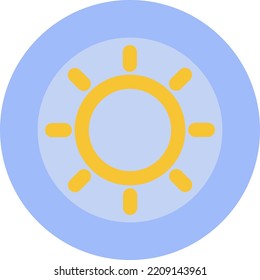 Summer sun, illustration, vector on white background.