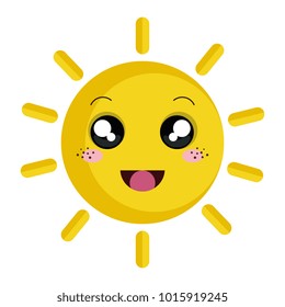 summer sun isolated icon