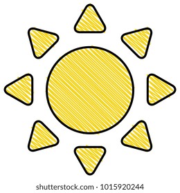 summer sun isolated icon