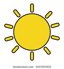 summer sun isolated icon